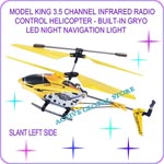 Sold Out Model King 3.5 Channel Infrared Radio Control Helicopter Gift Gyro LED Light-Yellow